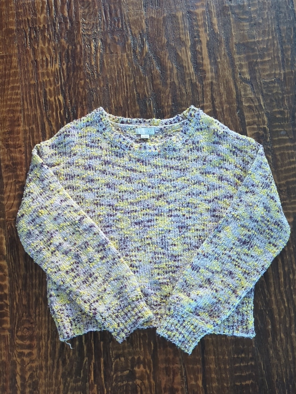 Ten Sixty Sherman Lavender & Yellow Speckled Crewneck